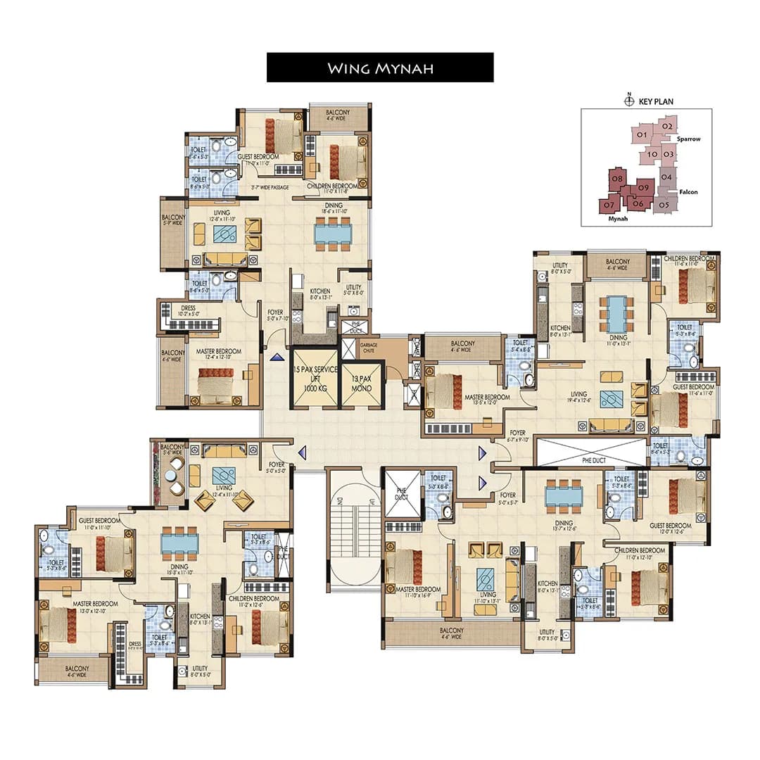 Salarpuria-Sattva Exotic floor plan: Wing Falcon floor plan