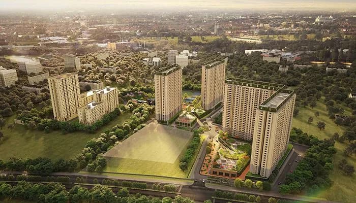 Assetz Marq: Aerial view of the township development (artist’s impression)