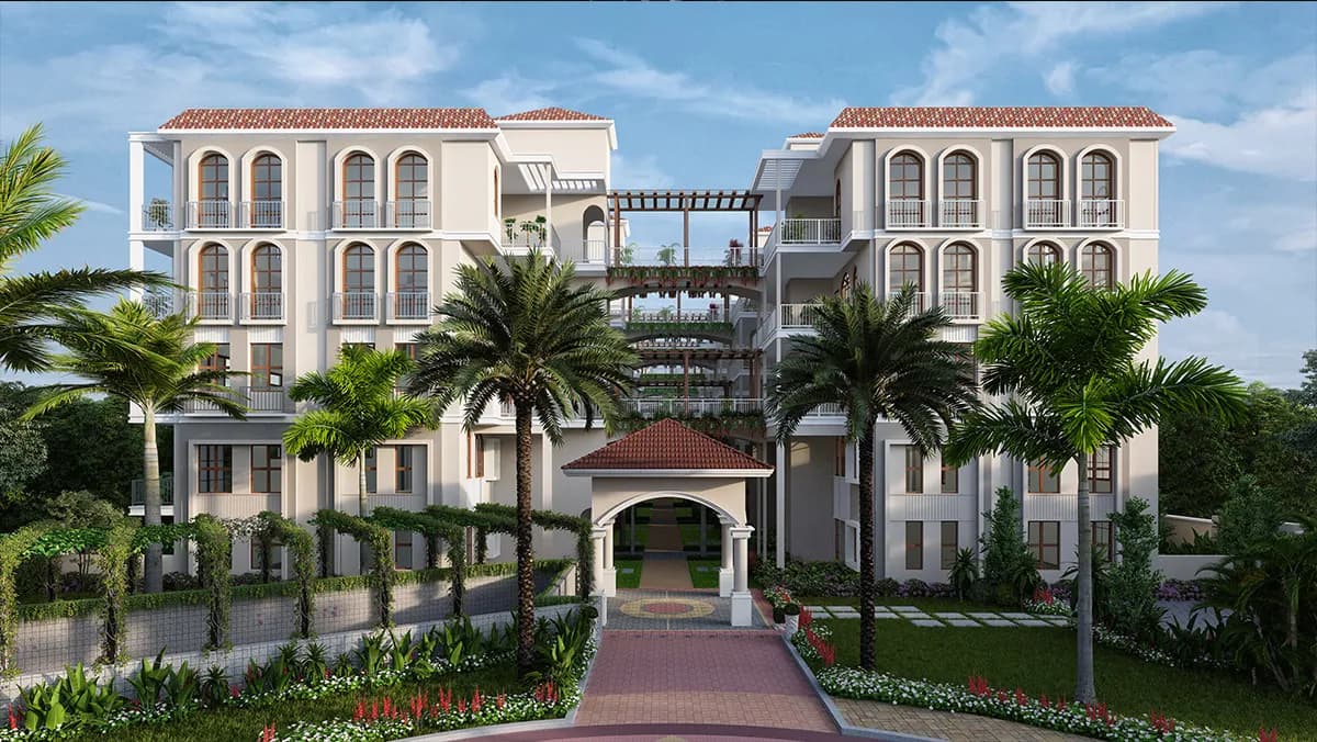 Grand entrance portal to Hinduja El Jardin (artist’s impression)