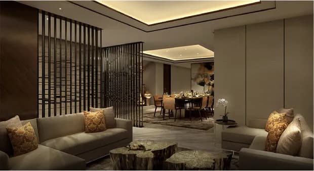 Adarsh Palm Acres: Living room with marble flooring (artist’s impression)