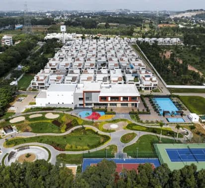 Adarsh Palm Acres: Aerial view of project layout