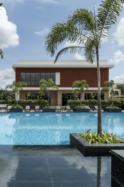 Adarsh Palm Acres: Clubhouse exterior view (artist’s impression)
