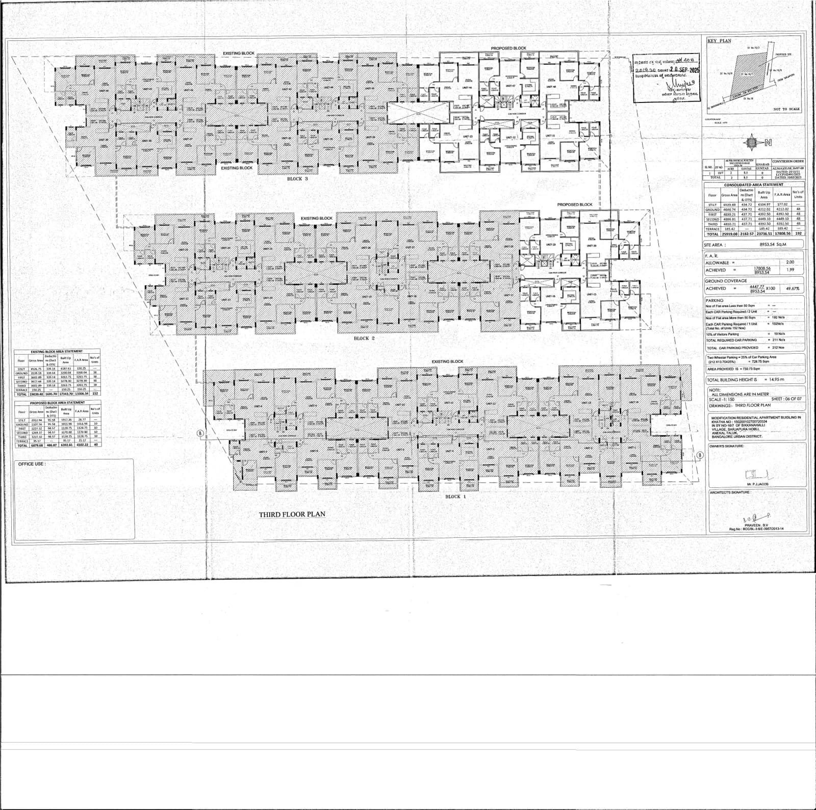 Sierra Greens: THIRD FLOOR PLAN (filed with Karnataka RERA)