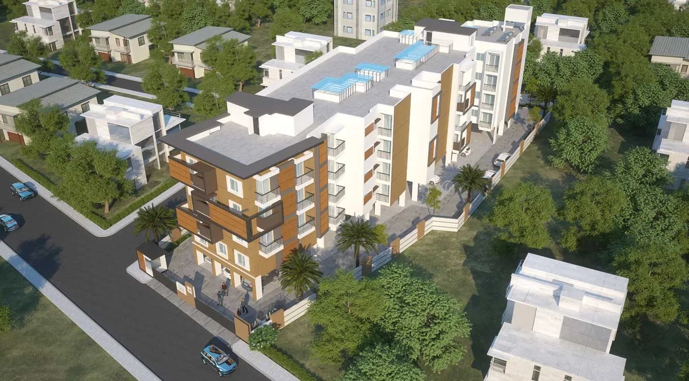 Raja Four Squares: Building exterior and architectural design (artist’s impression)