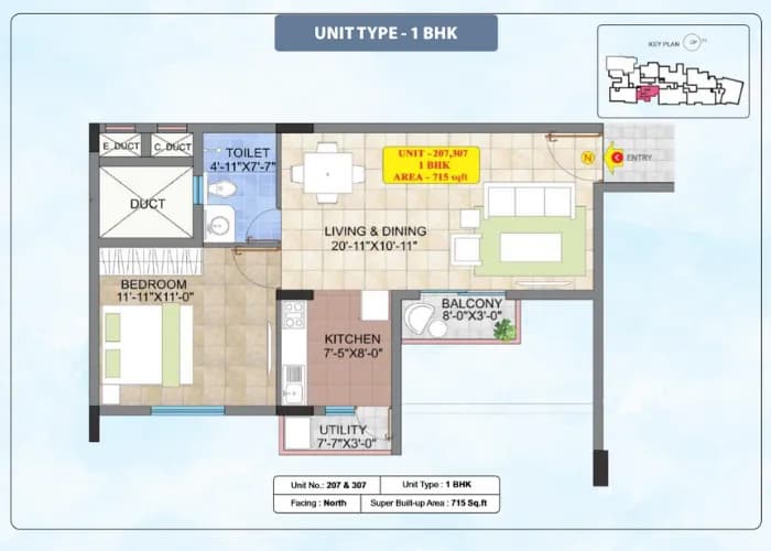 Raja Four Squares floor plan: 4th floor plan with unit configurations