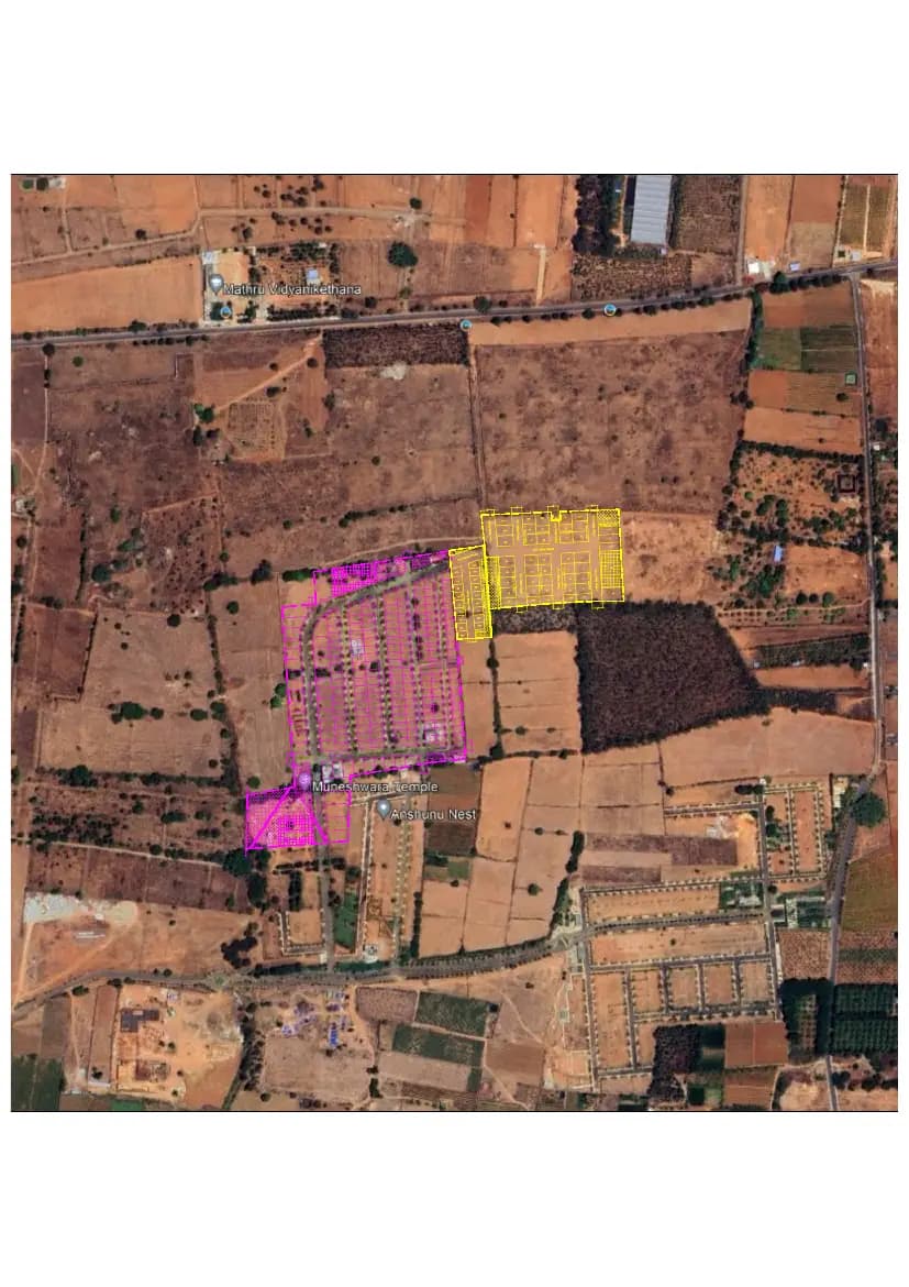 Earthsong By Manyata Phase-5c: Demarcation of Proposed land in Original Village Map Certified by the Concern (filed with Karnataka RERA)