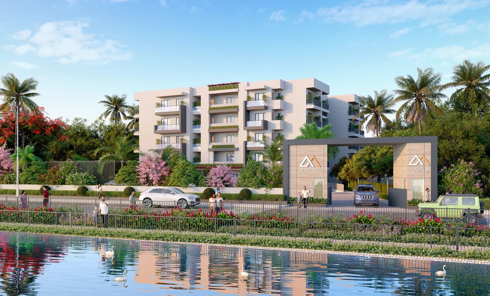 Maitree Vajra: Lake view from project (artist’s impression)