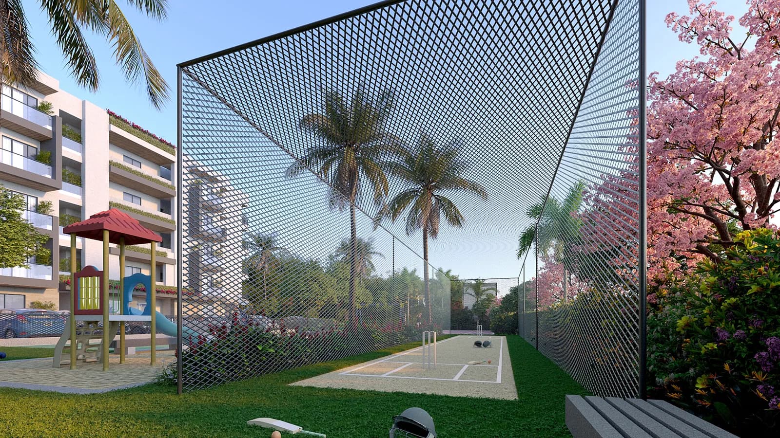 Maitree Vajra: Cricket pitch (artist’s impression)