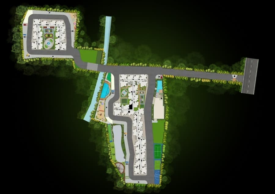 Sowparnika Ashiyana: Master plan of Rhythm of Rain project layout (artist’s impression)