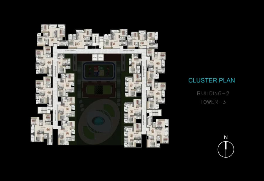 Sowparnika Ashiyana: Cluster plan tower 3 (artist’s impression)