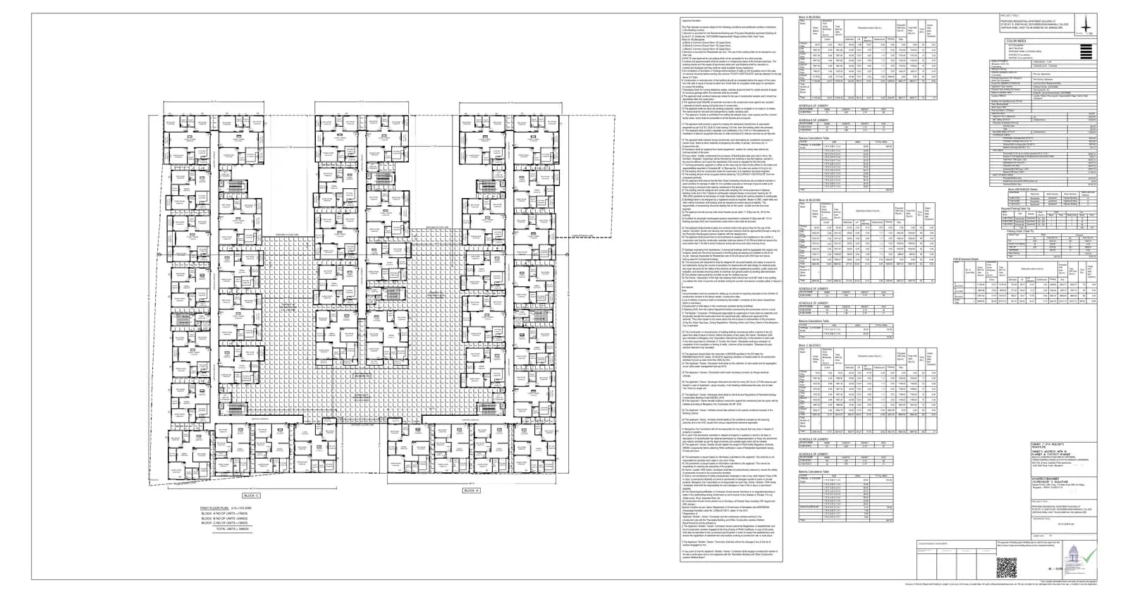 Bhavya Triora: Bhavya Constructions 1st Floor Plan.pdf (filed with Karnataka RERA)