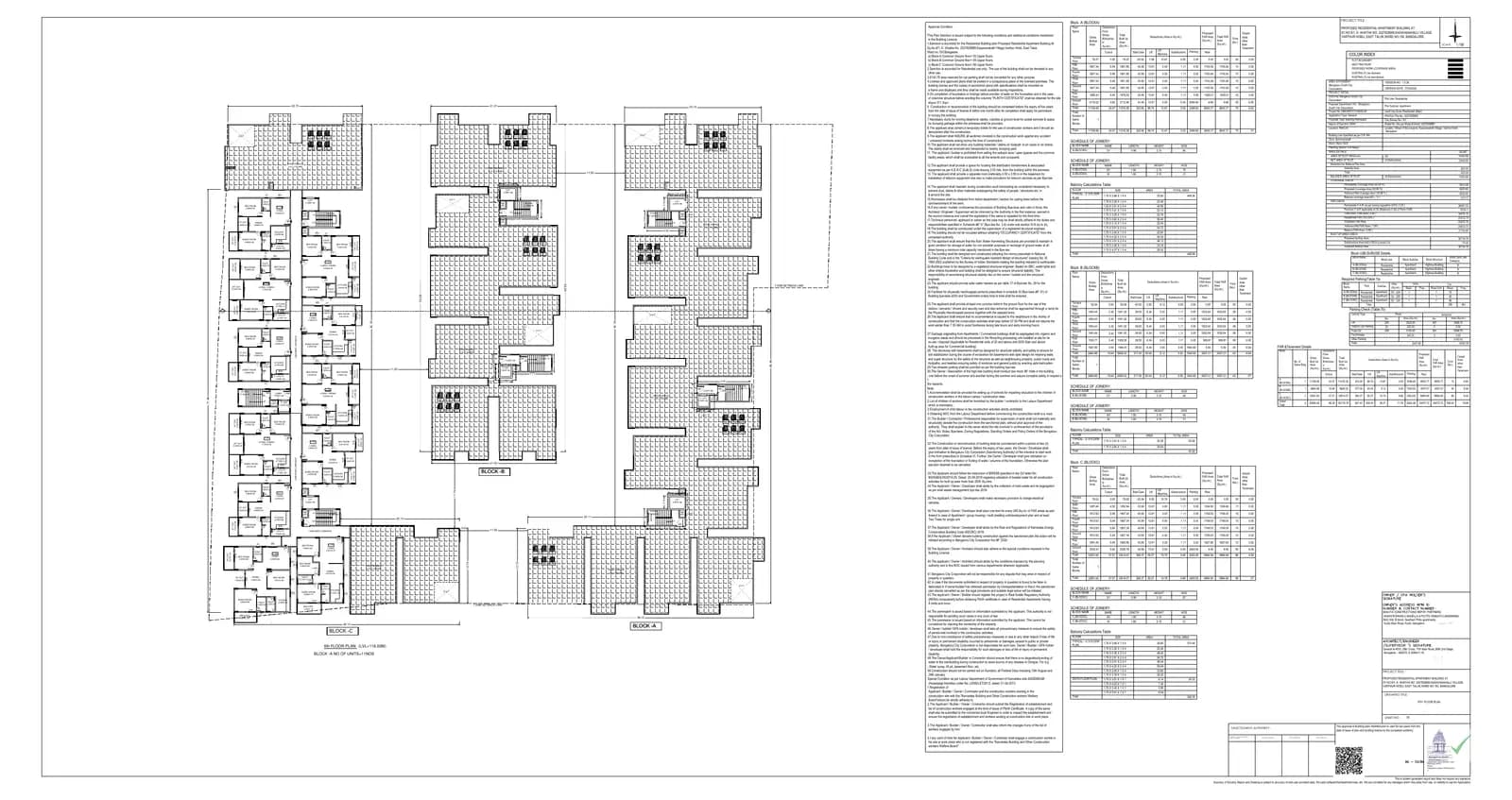 Bhavya Triora: Bhavya Constructions 6th Floor Plan.pdf (filed with Karnataka RERA)