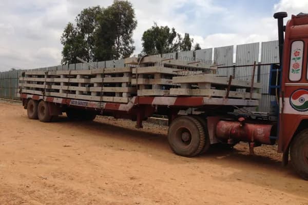 Sycon Maitri: Prestressed Roof Panels Arriving At Site construction stage