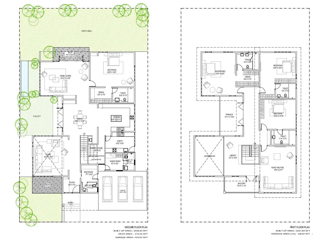 Sycon Maitri floor plan: Type A Villa floor plan