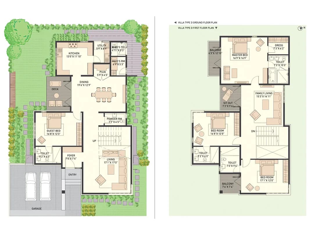 Sycon Maitri floor plan: Type D Villa floor plan
