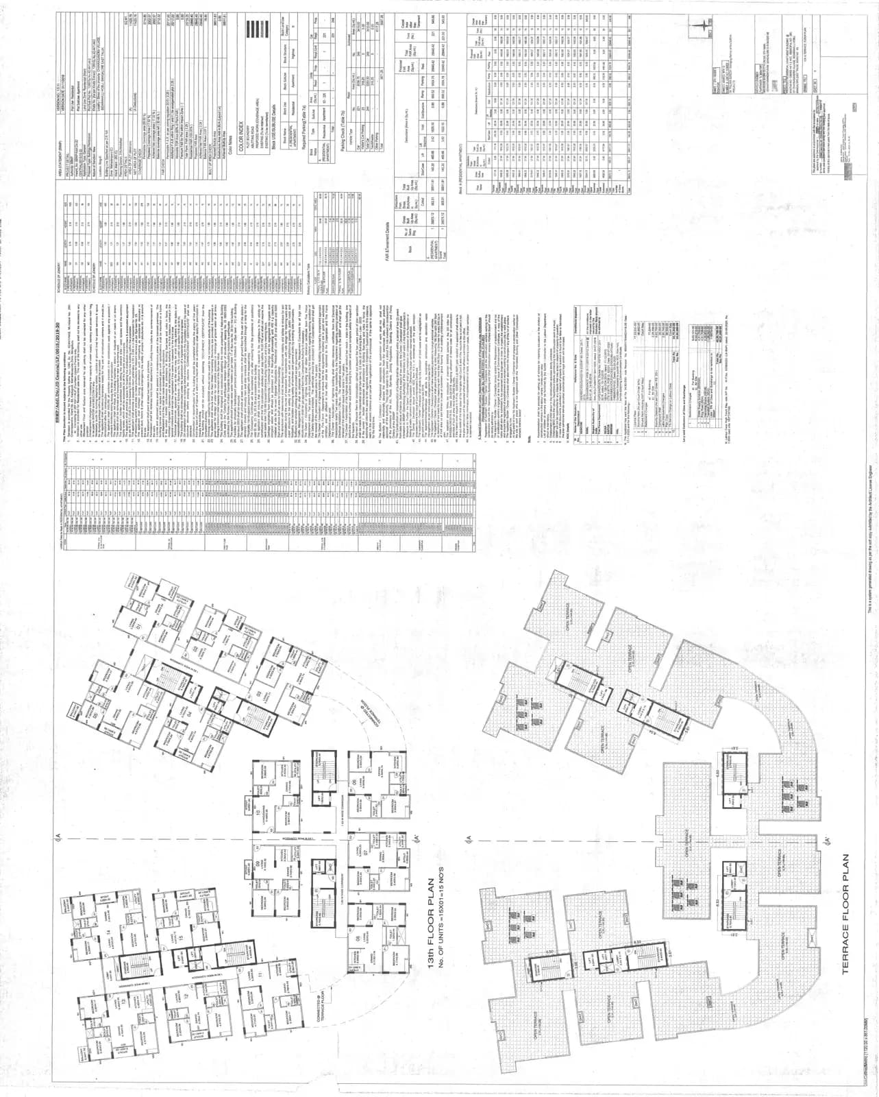 Surya Humming Bird: Terrace Floor Plan (filed with Karnataka RERA)