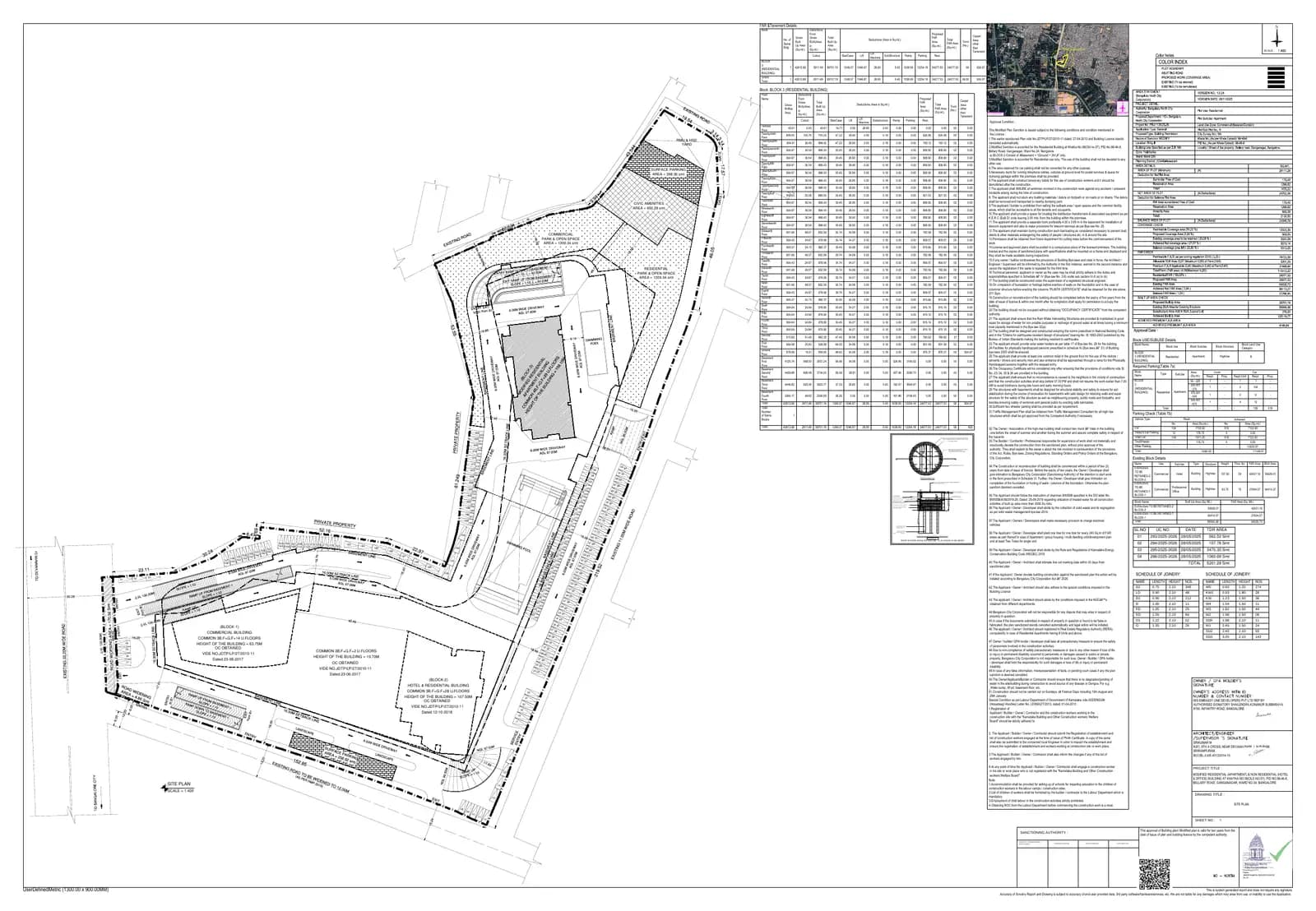 Embassy One: Annexure 10 Building Plan.pdf, page 1 (filed with Karnataka RERA)