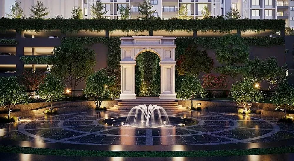 Sobha Manhattan Towers-Town Park: Fountain Plaza amenity area (artist’s impression)