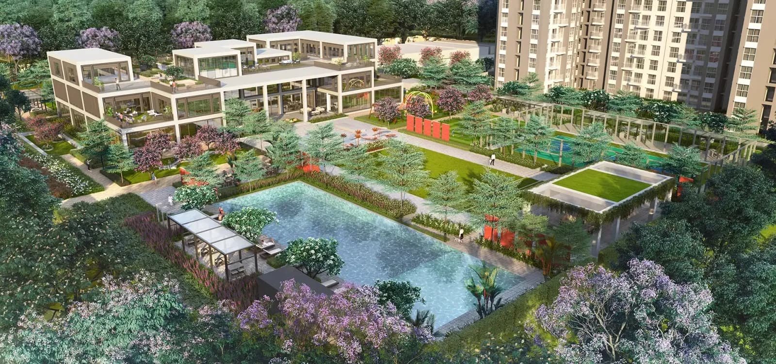 Godrej Ananda banner elevation and architecture (artist’s impression)