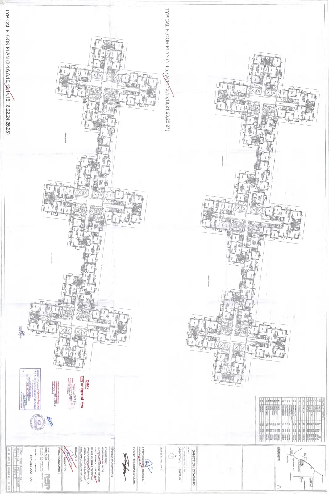 Godrej Ananda: Typical Floor Plan (filed with Karnataka RERA)