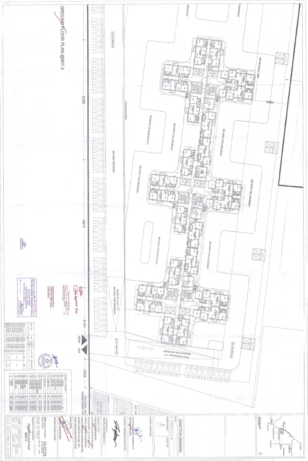 Godrej Ananda: Ground Floor Plan (filed with Karnataka RERA)