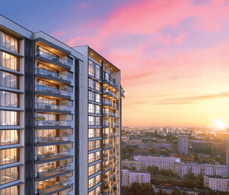 Purva Orient Grand: Building balcony view with exterior facade (artist’s impression)