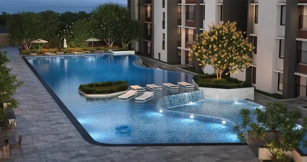 Sobha Brooklyn Towers - Town Park: Leisure pool and water amenity (artist’s impression)