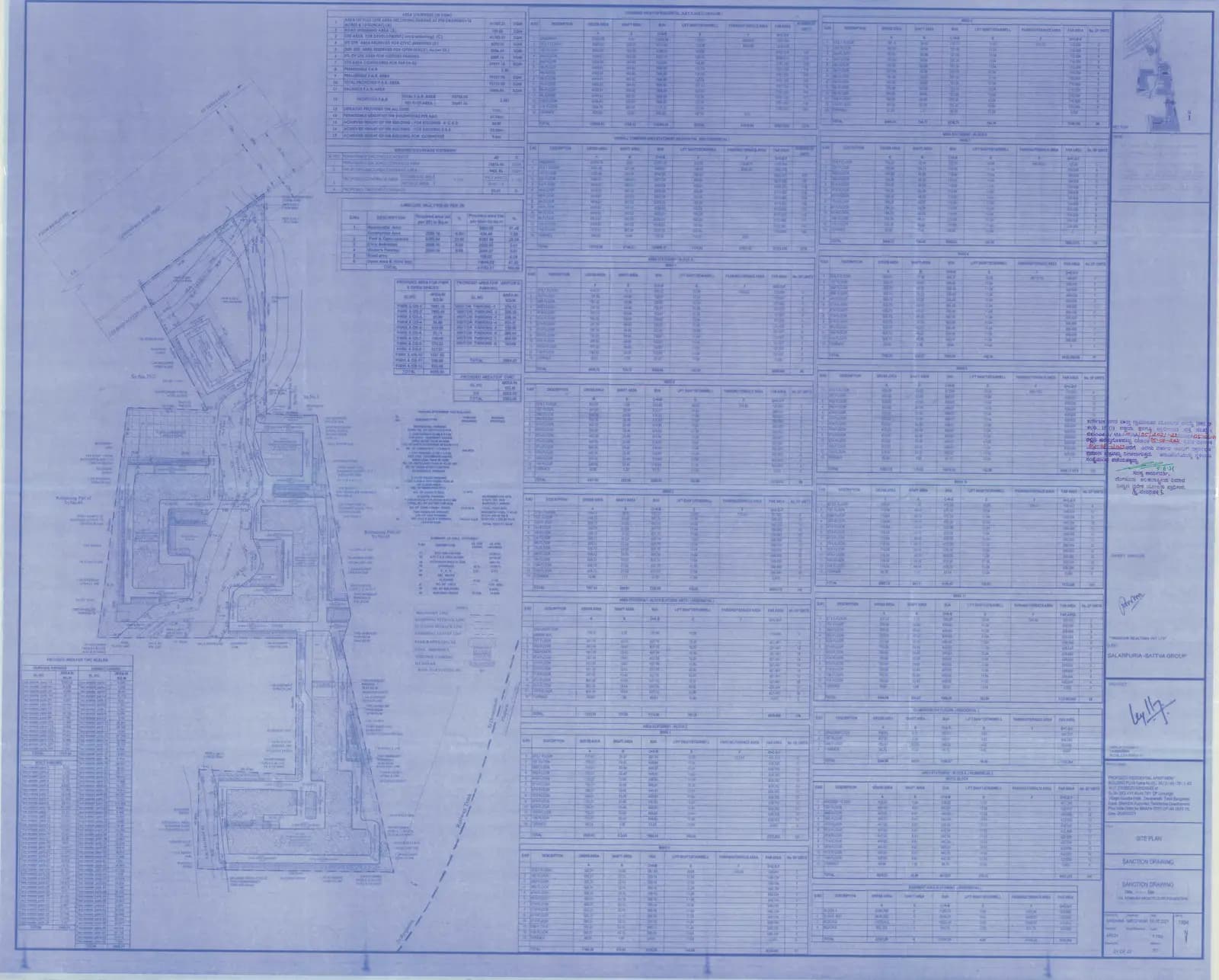 Aeropolis, a project of Sattva Group: Approved Layout Plan (filed with Karnataka RERA)