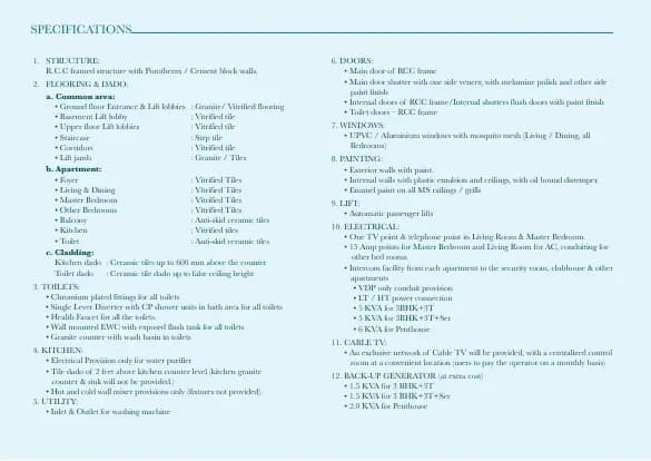 Aqua Vista: Brochure, page 2 (filed with Karnataka RERA)