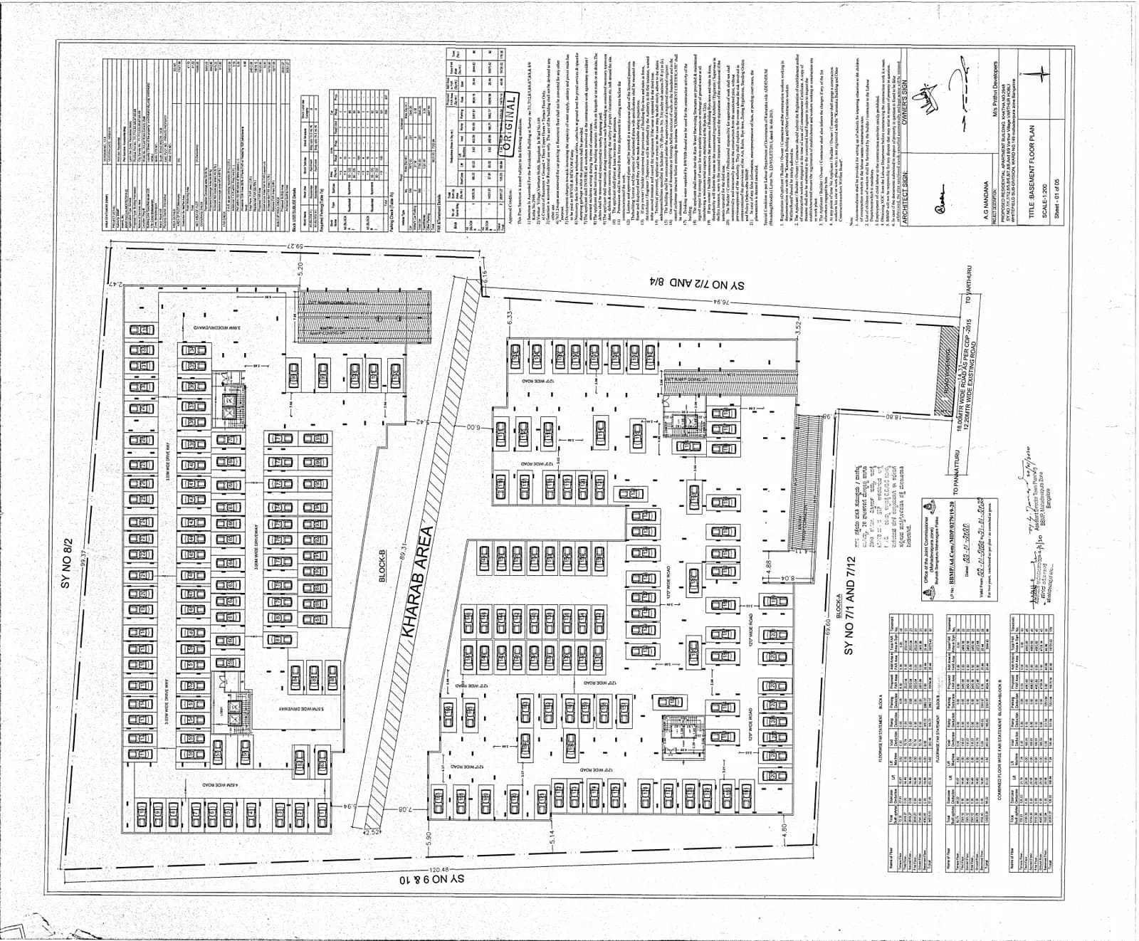 Desire Tree: Basement Floor Plan (filed with Karnataka RERA)
