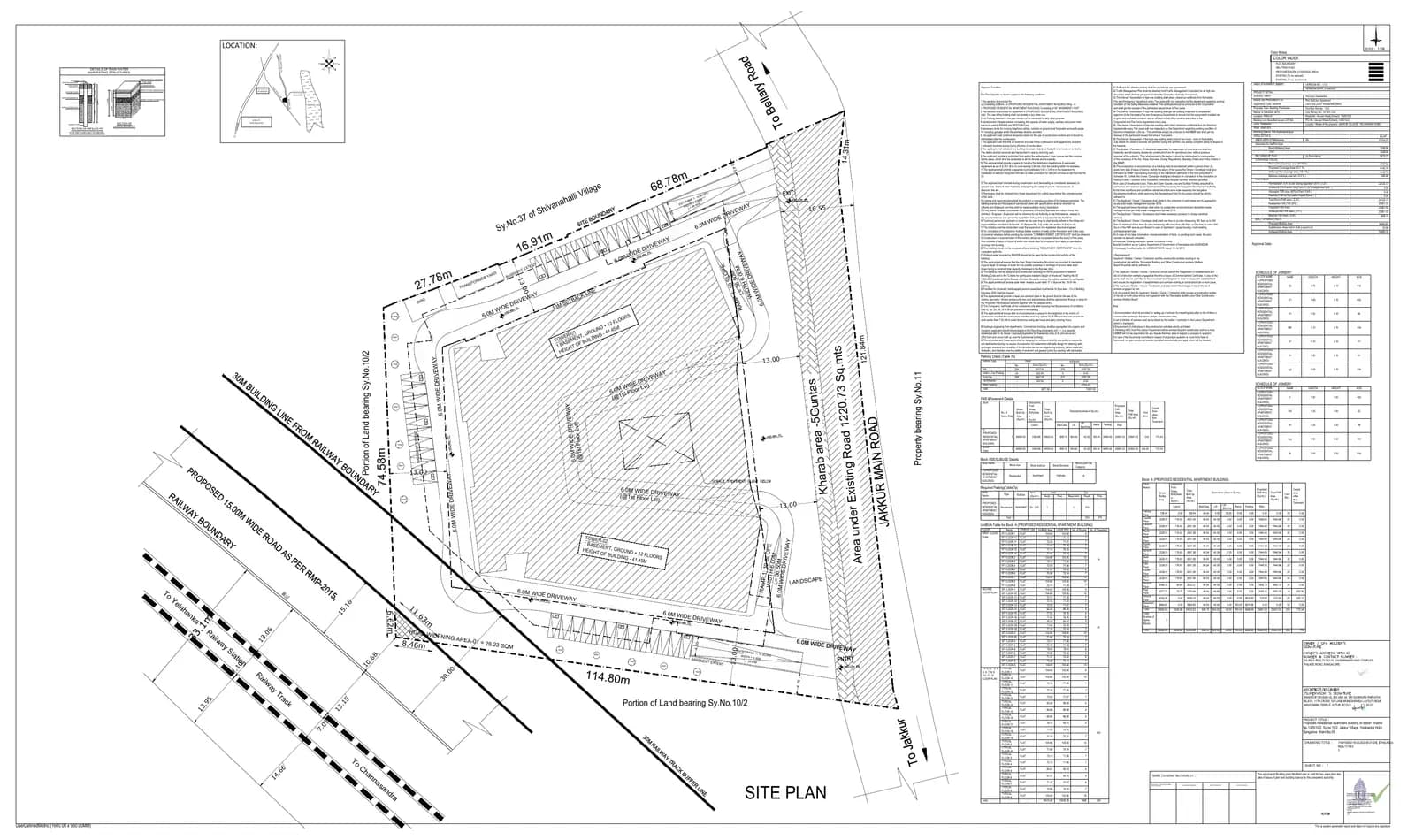 Century Novus: Approved Building/Plotting Plan, page 1 (filed with Karnataka RERA)
