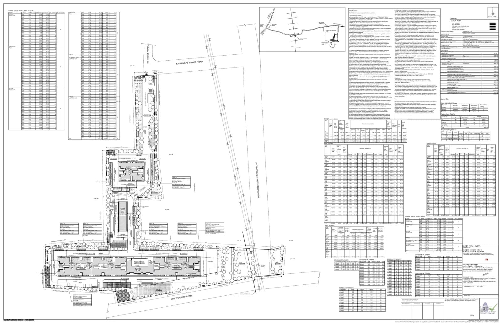 Sobha Sentosa: Approved Layout Plan (filed with Karnataka RERA)