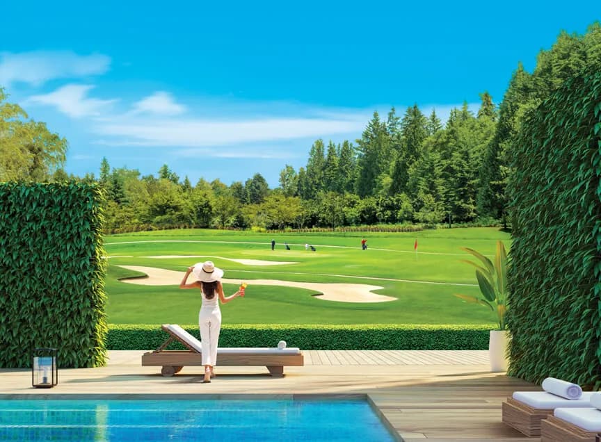 Arvind The Park: Luxury golf villa landscape in Bangalore Devanahalli (artist’s impression)