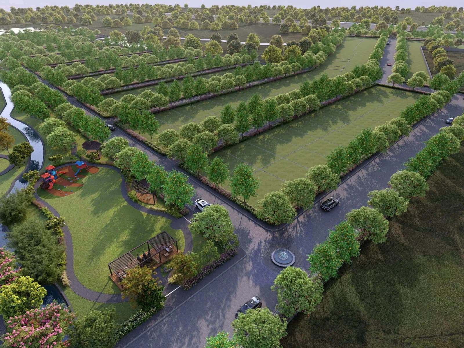 Arvind Orchards: Orchards landscape garden and green spaces (artist’s impression)