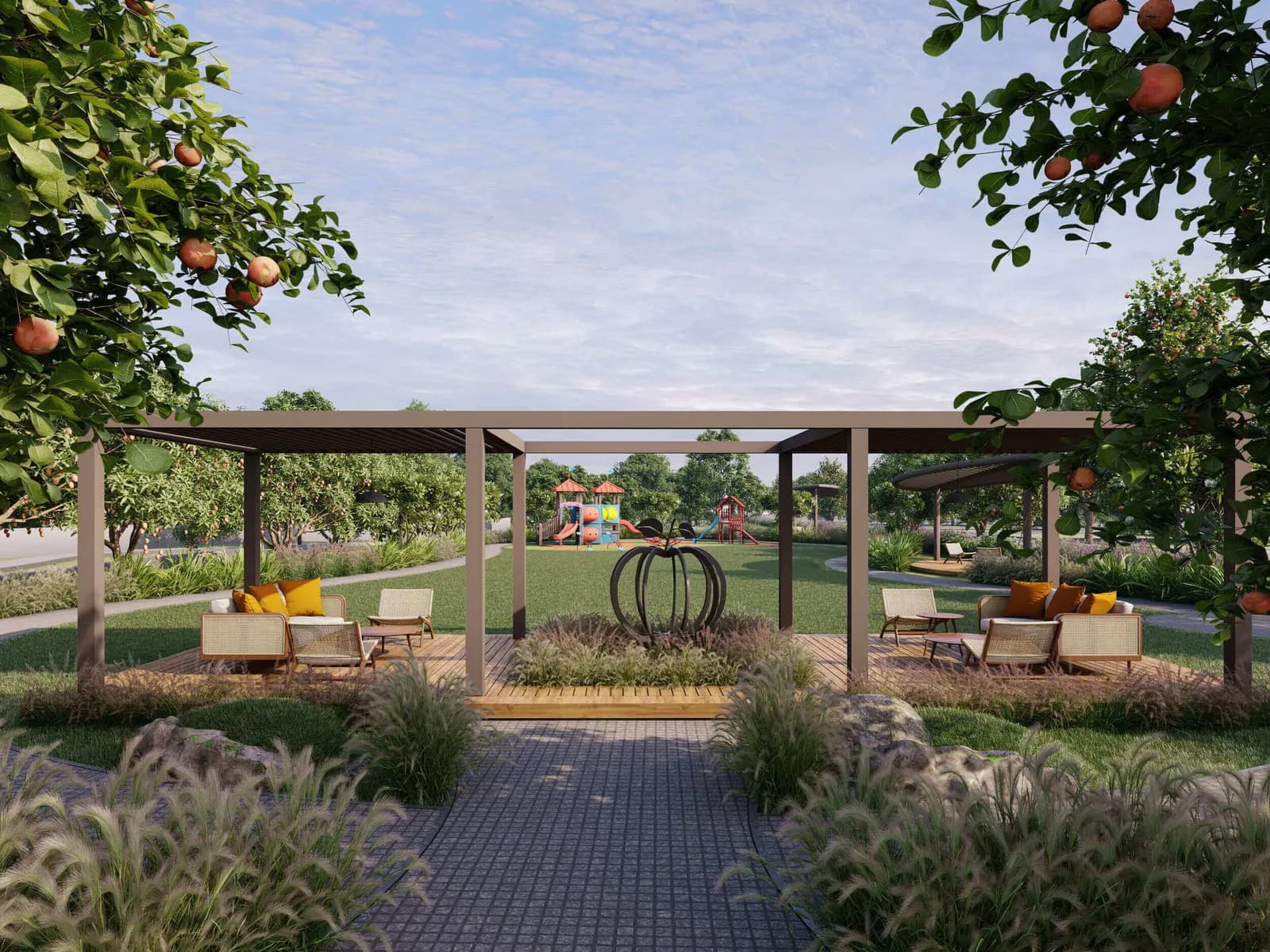 Arvind Orchards: Children's play area amenity within community (artist’s impression)