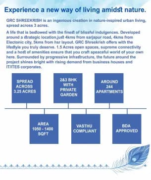 GRC Shreekrish: brochure shreekrish, page 4 (filed with Karnataka RERA)