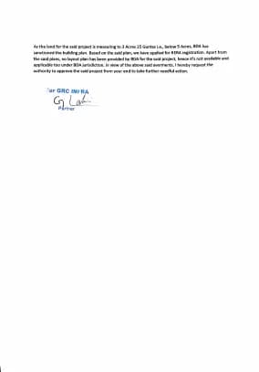 GRC Shreekrish: Layout Plan (filed with Karnataka RERA)