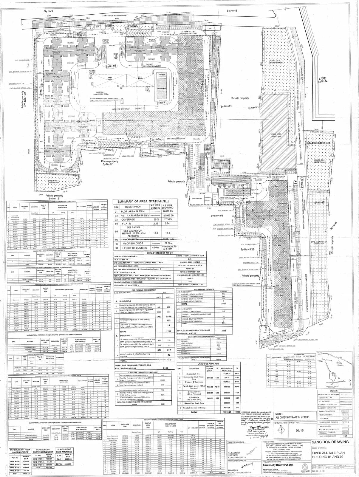 Shriram 107southeast - Phase 3: Approved Layout Plan (filed with Karnataka RERA)
