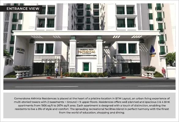 Cornerstone Akhinta Residences: Brochure, page 3 (filed with Karnataka RERA)