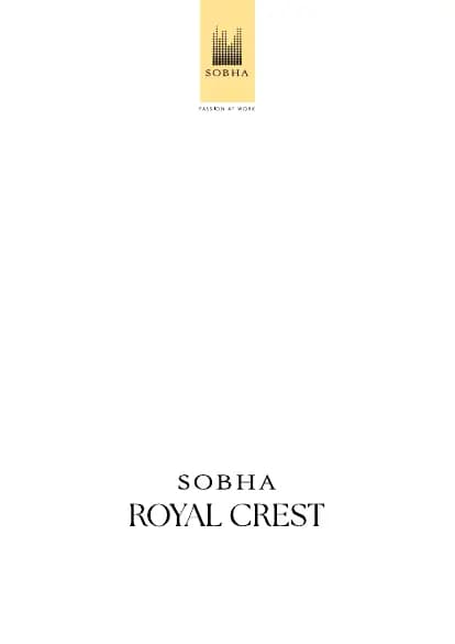 Sobha Royal Crest: Brochure, page 1 (filed with Karnataka RERA)