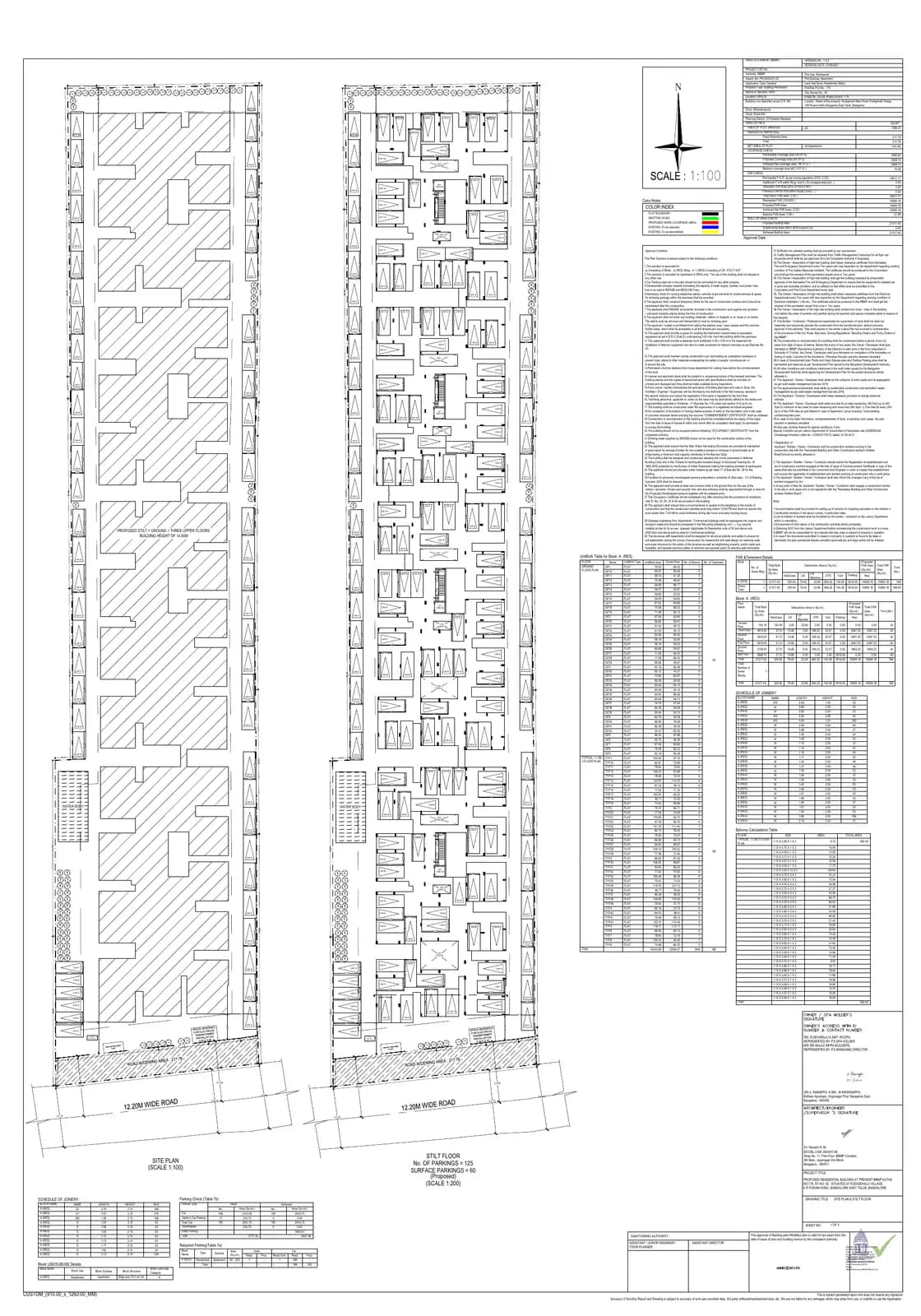 Sri Balaji Green Woods: Existing Layout Plan (filed with Karnataka RERA)