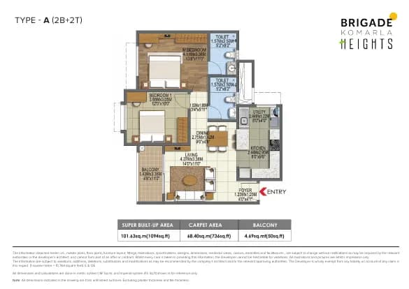 Brigade Komarla Heights: Brochure, page 2 (filed with Karnataka RERA)