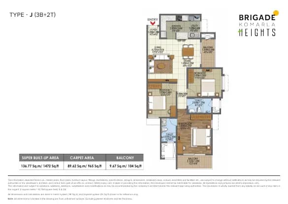 Brigade Komarla Heights: Brochure, page 3 (filed with Karnataka RERA)