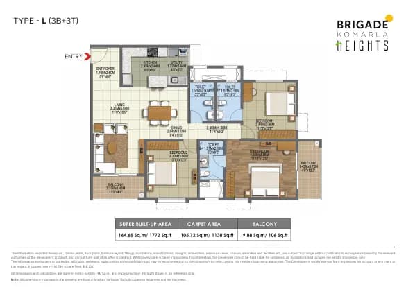 Brigade Komarla Heights: Brochure, page 4 (filed with Karnataka RERA)