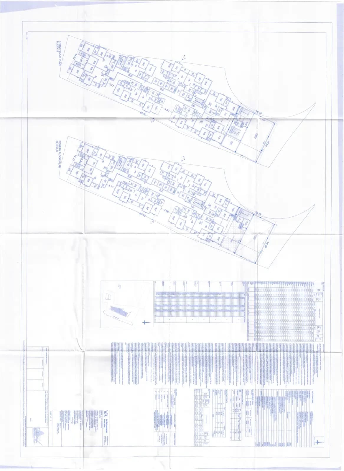Brigade Komarla Heights: Brigade Komarla Heights - Block B - 3rd & 4th Floor Plan (filed with Karnataka RERA)