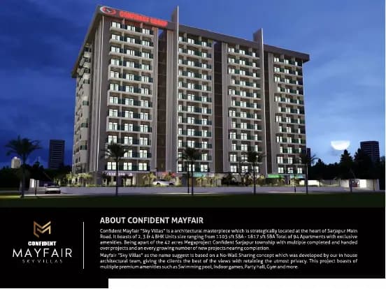 Confident Mayfair: Brochure, page 2 (filed with Karnataka RERA)