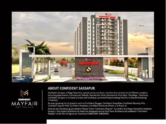 Confident Mayfair: Brochure, page 3 (filed with Karnataka RERA)