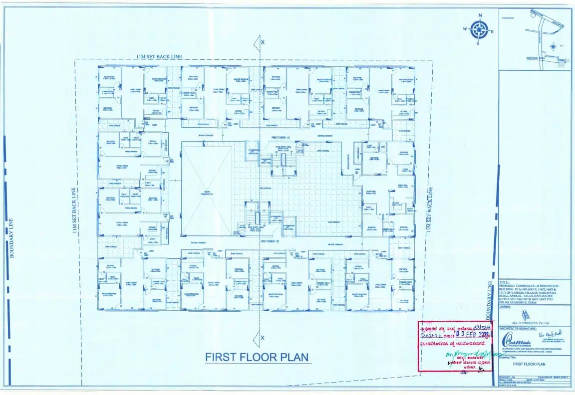 Confident Mayfair: Approved building plan_compressed, page 1 (filed with Karnataka RERA)