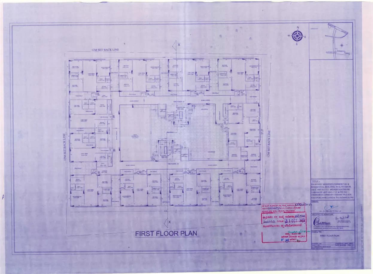 Confident Mayfair: first floor plan (filed with Karnataka RERA)