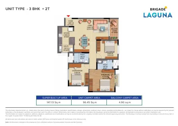 Brigade Laguna: Brochure, page 3 (filed with Karnataka RERA)